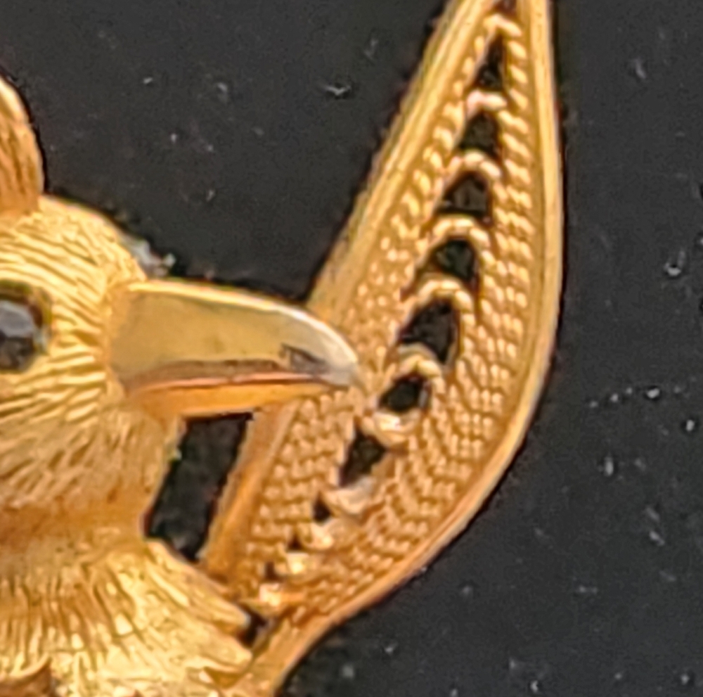 VTG JJ Bird Brooch Gold Tone - Picture 8 of 13